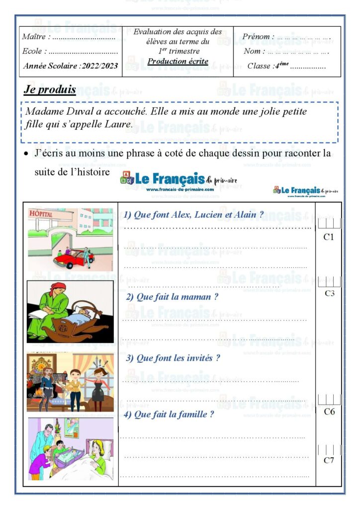 Examen De Production Crite Me Ann E Premier Trimestre Exemple