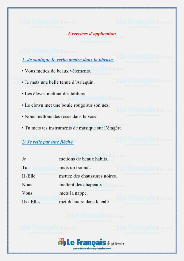 Conjuguer Le Verbe Mettre Au Présent Verbe Mettre Au Present De Lindicatif - Communauté MCMS™.