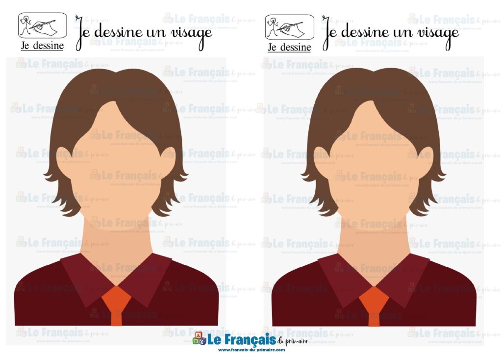 Je dessine un visage | Le français du primaire