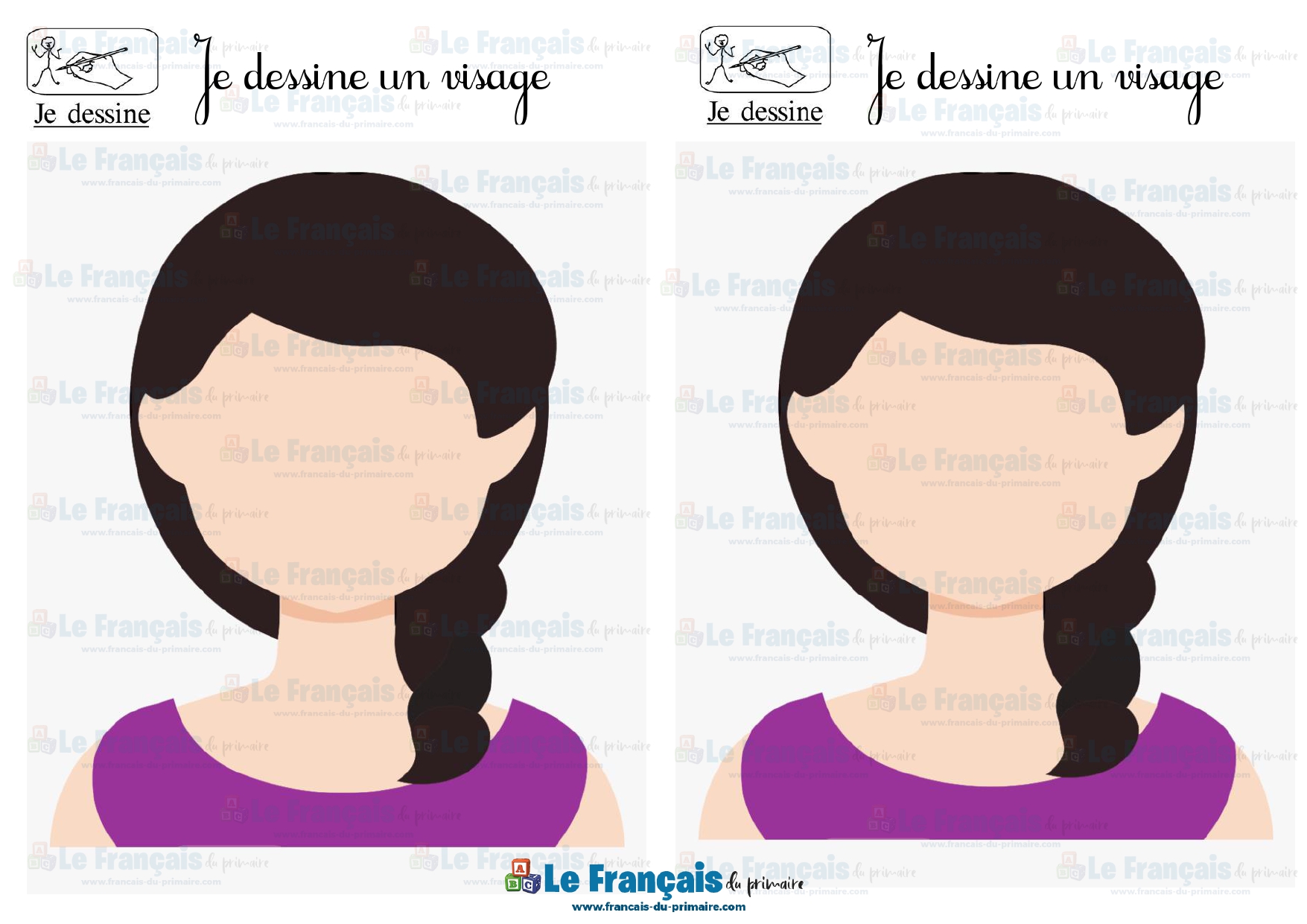 Je dessine un visage | Le français du primaire
