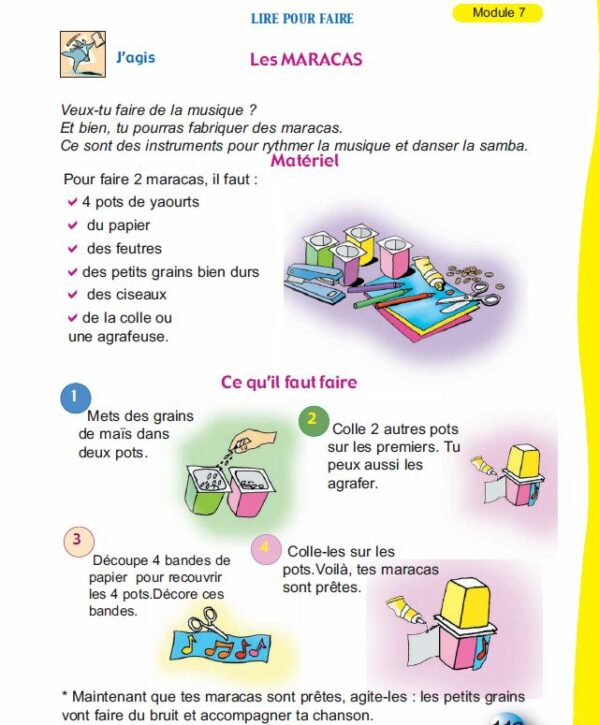 Les maracas Le français du primaire