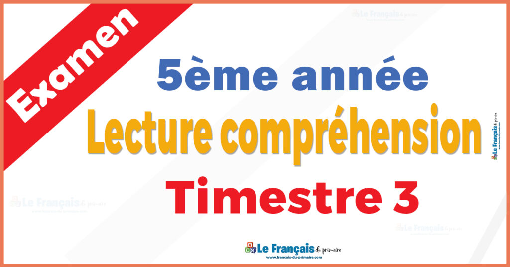 5ème année trimestre 3 lecture
