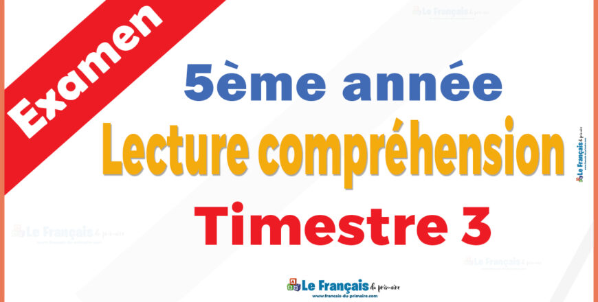 5ème année trimestre 3 lecture