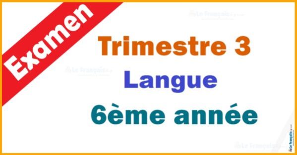 6ème trimestre 3 langue